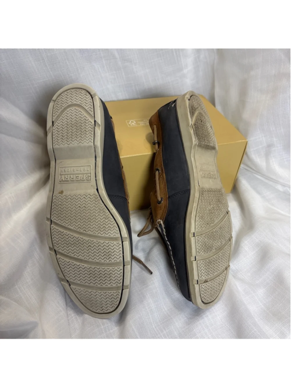 SPERRY Top-Siders Navy LEATHER, sz 8.5